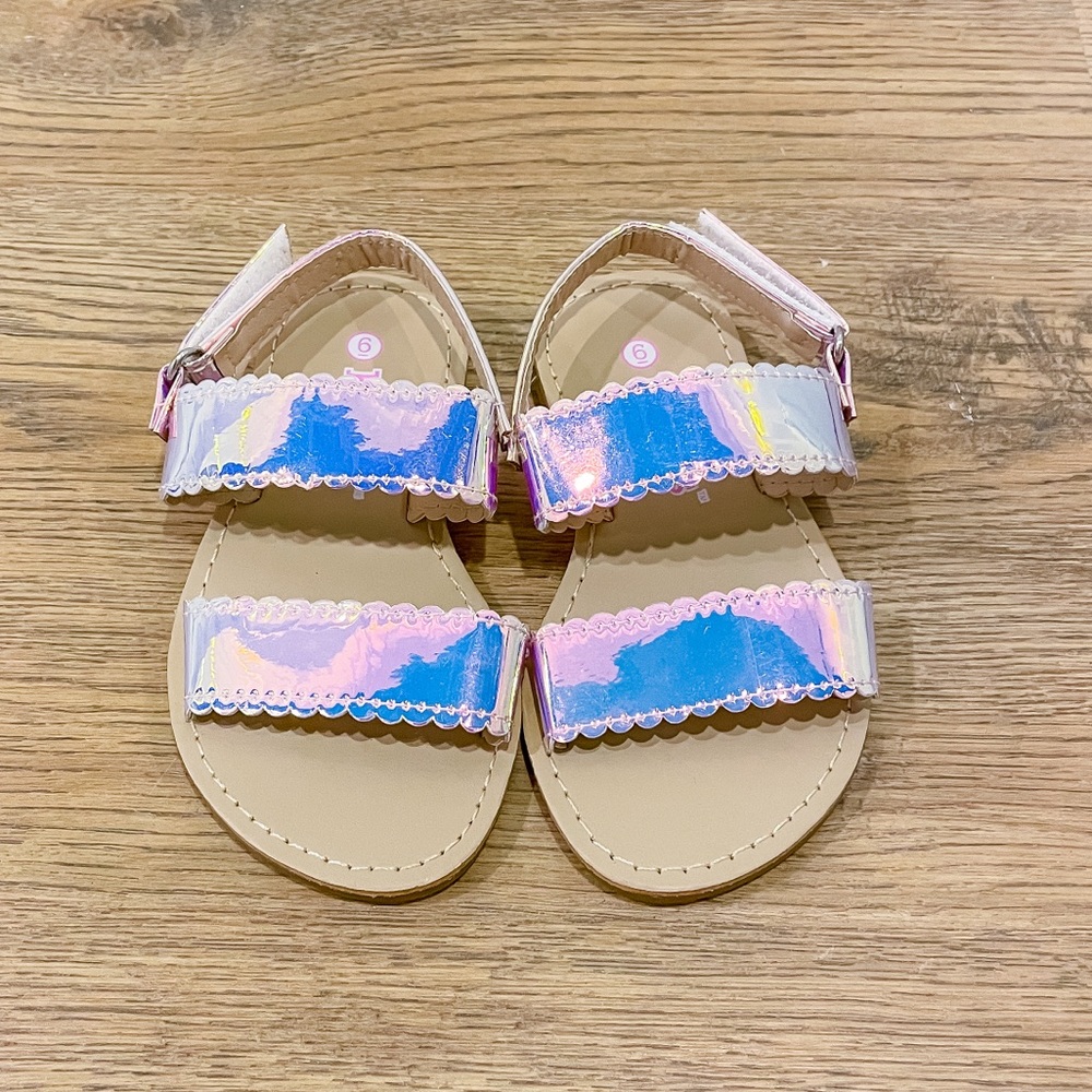Kids Iridescent Pink Sandals - Comfortable Summer Sandals by Kidgets